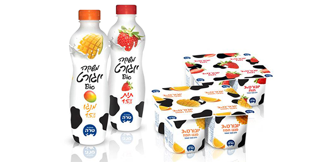 טרה, אריזות יוגורט, משקה יוגורט, עדלי אנד פרטנרס tara dairy, package design, yogurt drink, fruit yogurt, adlai & partners